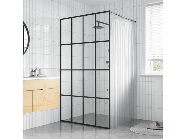 vidaXL Walk-in Shower Enclosure Bathroom Wall Panel Shower Screen Tempered Glass