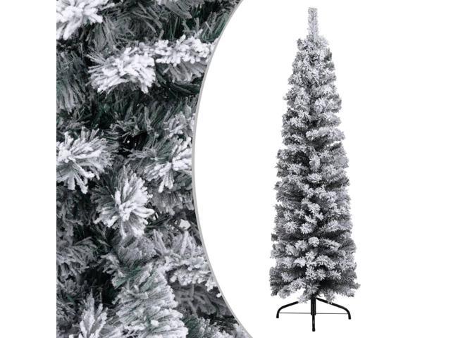 Photos - Other Jewellery VidaXL Christmas Tree Decoration Artificial Slim Tree with Stand Green PVC 