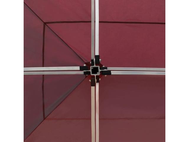 vidaXL Party Tent Pop up Canopy Folding Gazebo with Walls Aluminum Wine Red