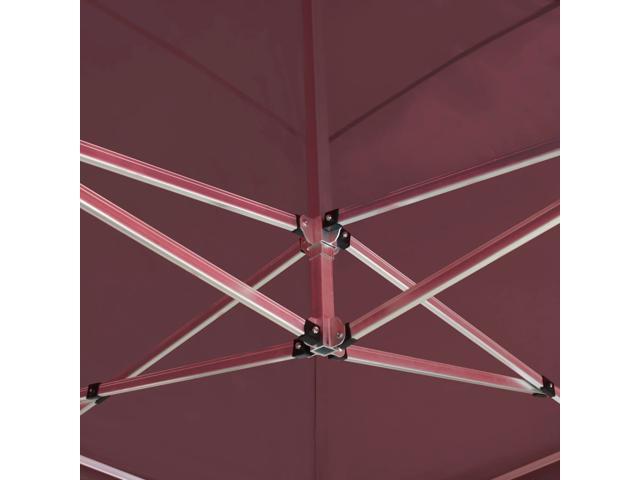 vidaXL Party Tent Pop up Canopy Folding Gazebo with Walls Aluminum Wine Red
