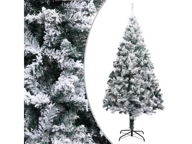 Photos - Other Jewellery VidaXL Christmas Tree Artificial Tree with Stand and Flocked Snow Green PV 