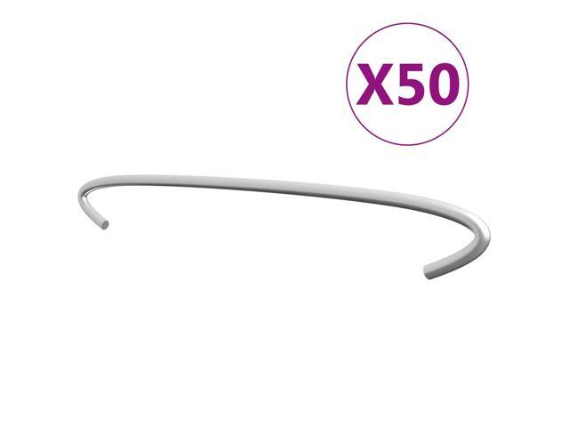 vidaXL Gabion Hook Hog Ring Galvanized Hook for Gabion 50 Pcs Galvanized Steel