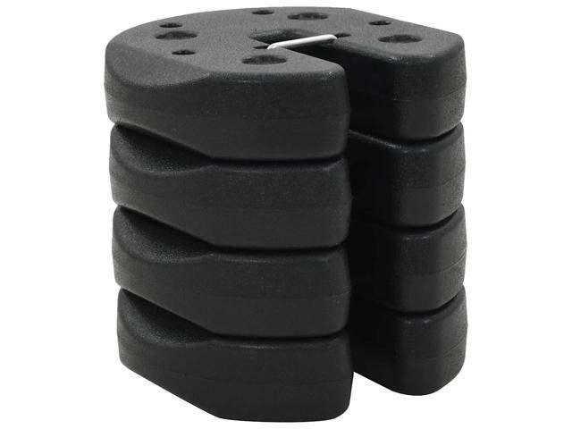 vidaXL Canopy Weights Set of 4 Weight Plates for Gazebo Tent Black Concrete