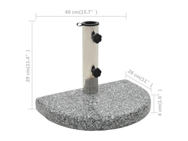 vidaXL Umbrella Base Patio Umbrella Stand Parasol Base Granite 22 lb Curved Gray