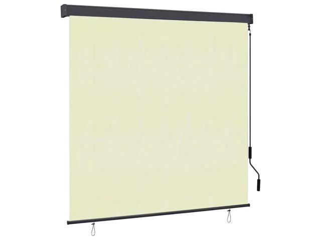 vidaXL Roller Blind Window Shade with Hand Crank Roll up Blackout Blind Cream