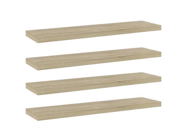 Photos - Display Cabinet / Bookcase VidaXL 4x Bookshelf Board Sonoma Oak 15.7'x3.9'x0.6' Engineered Wood Shelf 