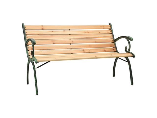 Photos - Garden Furniture VidaXL Outdoor Patio Bench Garden Park Bench Cast Iron and Solid Wood Fir 