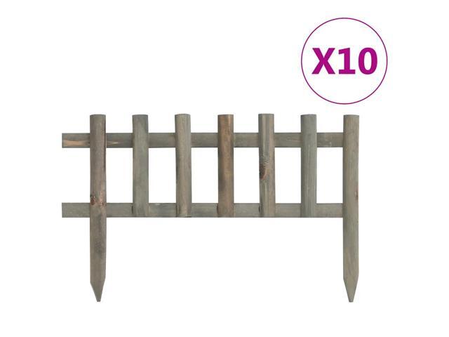 vidaXL Garden Edging Landscape Edging Barrier Edging Border 10 Pcs Firwood