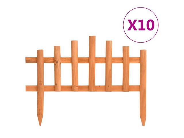 vidaXL Lawn Edgings Landscape Edging Barrier Edging Border 10 Pcs Firwood