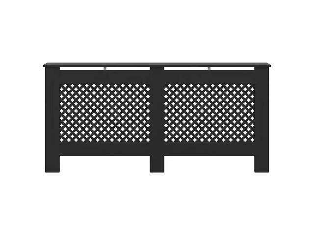 vidaXL Radiator Cover Black 67.7' MDF Heater Heating Cover Storage Shelf Home
