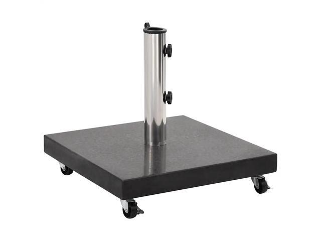 vidaXL Parasol Base Granite 66.1 lb Square Black Outdoor Umbrella Base Stand