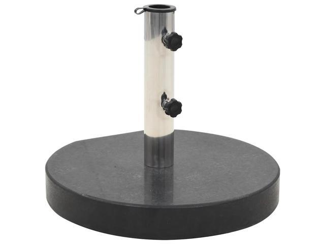 vidaXL Parasol Base Granite 66.1 lb Round Black Outdoor Umbrella Base Stand
