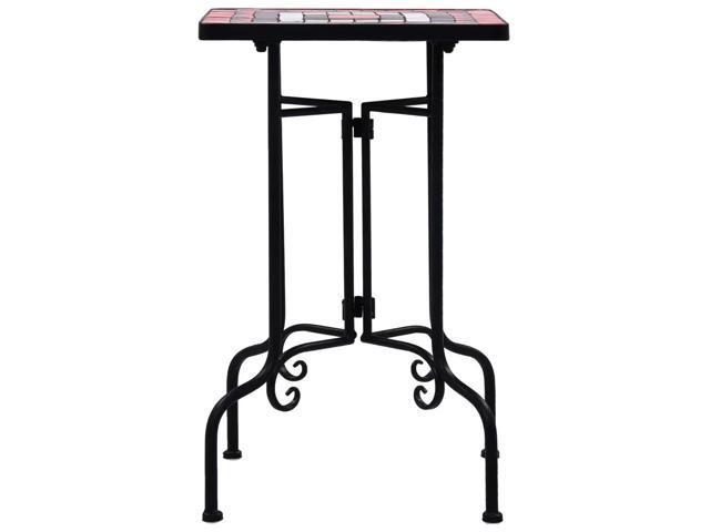 vidaXL Plant Table Flower Pot Stand for Patio Terracotta and White Ceramic
