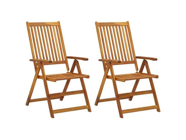 Photos - Garden Furniture VidaXL Outdoor Recliner Chairs 2 Pcs Patio Reclining Chair Solid Wood Acac 