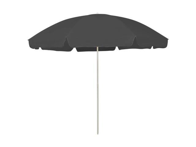 Photos - Other household accessories VidaXL Beach Umbrella Anthracite Outdoor Parasol Canopy Sunshade Sun Shelt 