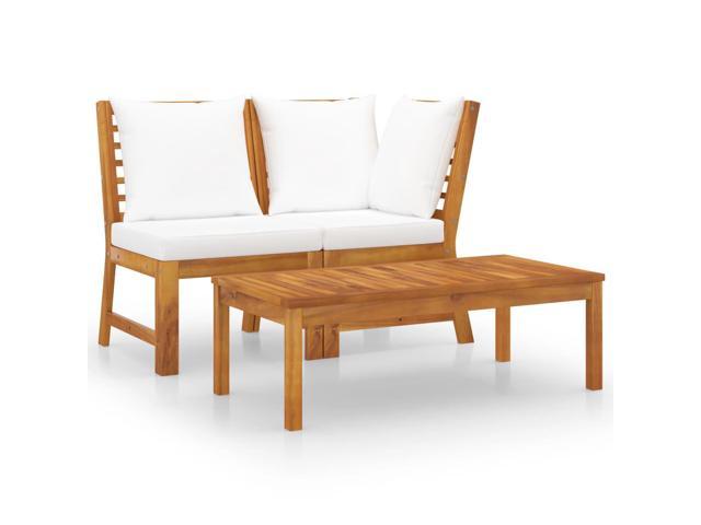Photos - Garden Furniture VidaXL Patio Lounge Set Sectional Sofa with Cushions 3 Piece Solid Acacia 