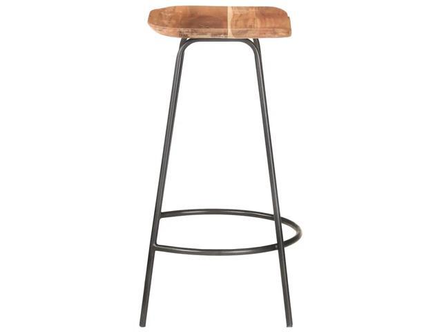 vidaXL Bar Stools Bar Seats Counter Height Stools 2 Pcs Solid Acacia Wood