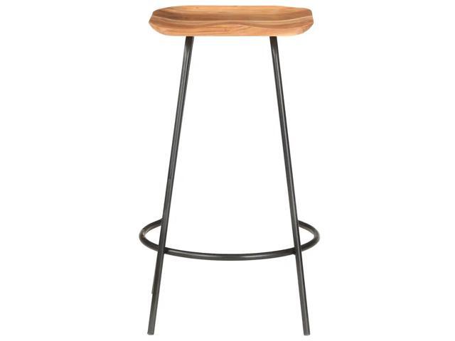 vidaXL Bar Stools Bar Seats Counter Height Stools 2 Pcs Solid Acacia Wood