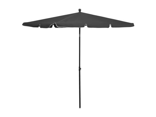 Photos - Other household accessories VidaXL Outdoor Umbrella Adjustable Parasol Patio Sunshade Steel Anthracite 