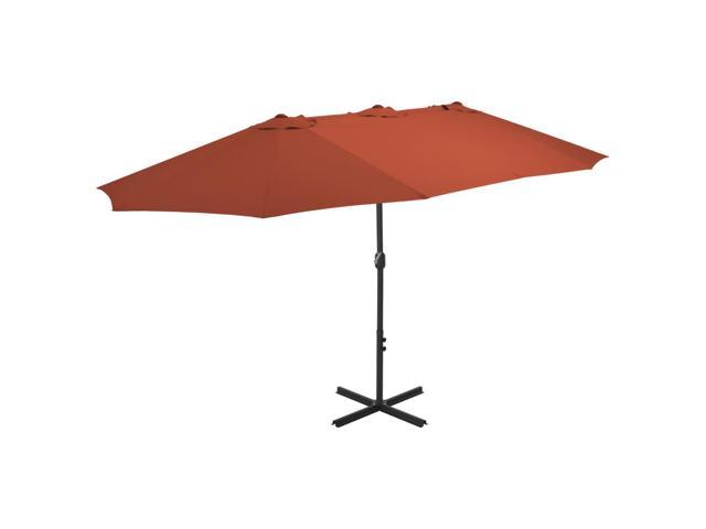 Photos - Other household accessories VidaXL Outdoor Umbrella Parasol with Double Top and Cross Base Terracotta 