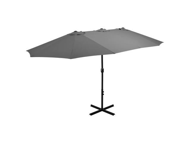 Photos - Other household accessories VidaXL Outdoor Umbrella Parasol with Double Top and Cross Base Anthracite 