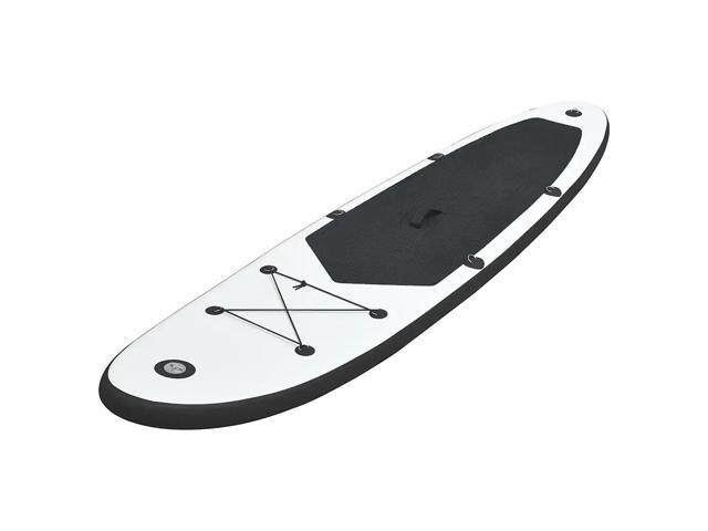 vidaXL Paddleboard Set with Accessories Inflatable Paddleboard Black and White