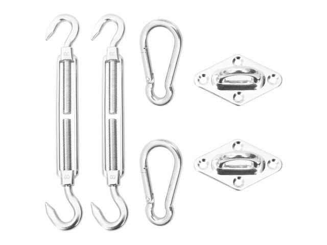 vidaXL Shade Sail Hardware Kit Sunshade Sail Hardware 6 Piece Stainless Steel