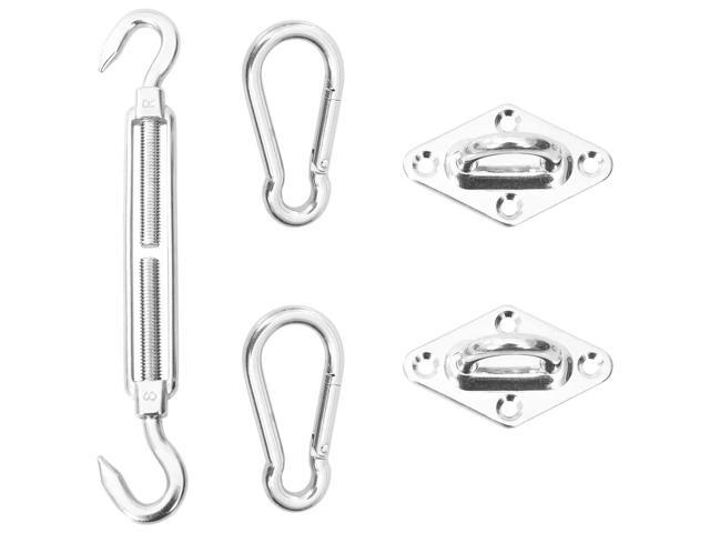 vidaXL Shade Sail Hardware Kit Sunshade Sail Hardware 5 Piece Stainless Steel