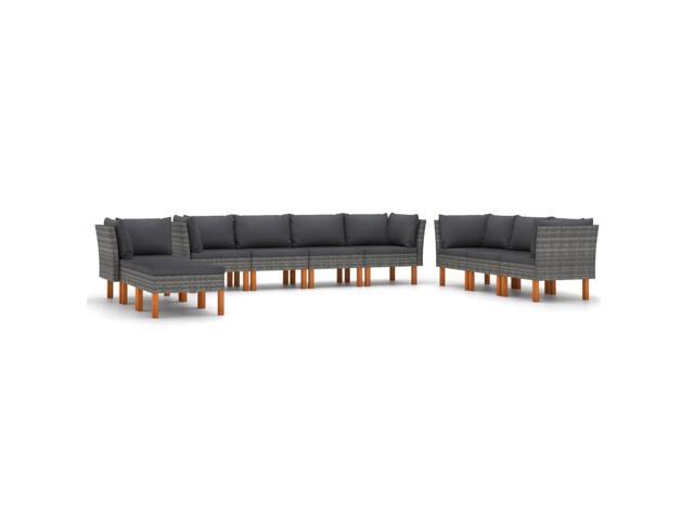 Photos - Garden Furniture VidaXL Patio Lounge Set 5 Piece Sectional Sofa Couch Footrest with Cushion 