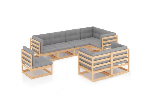 Photos - Garden Furniture VidaXL Patio Furniture Set 8 Piece Sofa Set with Cushions Solid Wood Pine 
