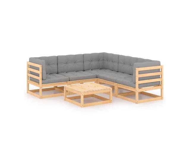 Photos - Garden Furniture VidaXL Patio Furniture Set 6 Piece Sofa Set with Cushions Solid Wood Pine 