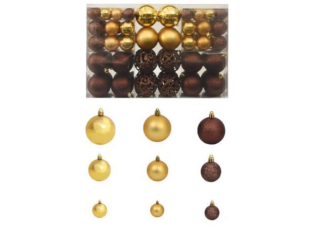 Photos - Other Jewellery VidaXL Christmas Ball 100 Piece Ornament Christmas Decoration Brown/Bronze 