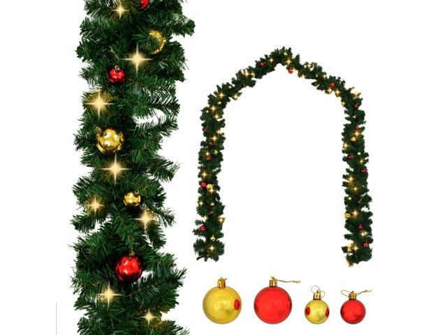 Photos - Other Jewellery VidaXL Christmas Garland Artificial Xmas Garland with Baubles and LED Ligh 