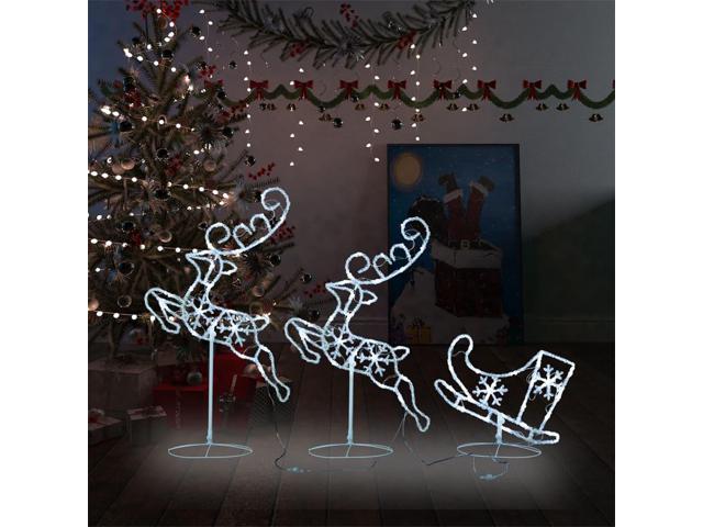 Photos - Other Jewellery VidaXL Christmas Reindeer and Sleigh Christmas Lighting Acrylic Cold White 