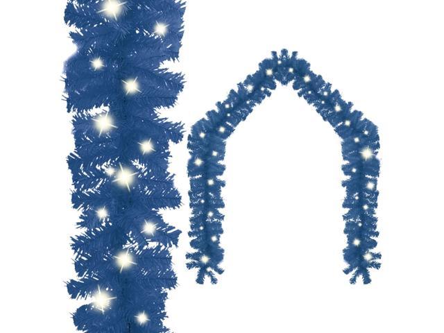 Photos - Other Jewellery VidaXL Christmas Garland Decoration Artificial Garland with LED Lights Blu 