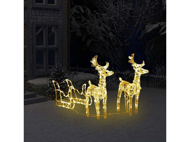 Photos - Other Jewellery VidaXL Reindeer Christmas Decoration LEDs Pre-Lit Christmas Lighting Acryl 