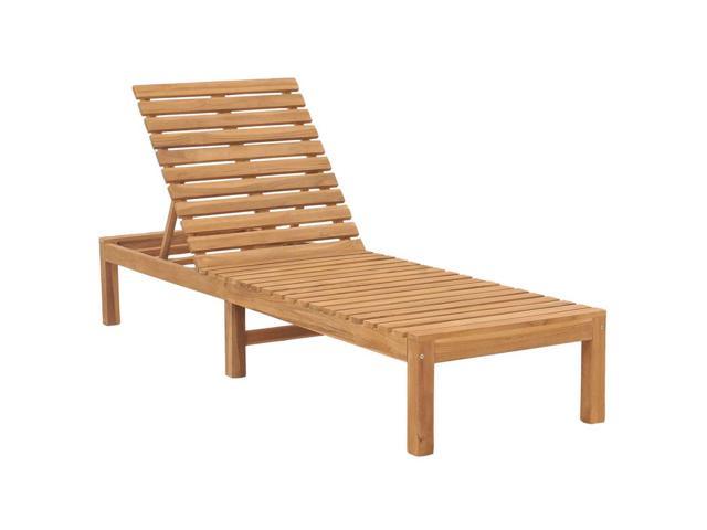 Photos - Garden Furniture VidaXL Solid Teak Wood Sun Lounger Patio Garden Outdoor Lounge Bed Furnitu 