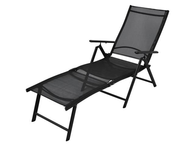 Photos - Garden Furniture VidaXL Patio Lounge Chair Outdoor Sunbed Folding Sunlounger for Beach Alum 