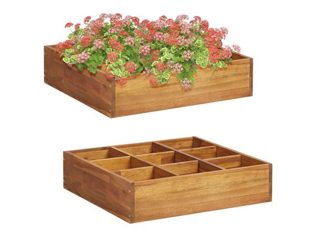 Photos - Flower Pot VidaXL Solid Wood Acacia Herb Garden Raised Bed Wooden Planter Flower Box 