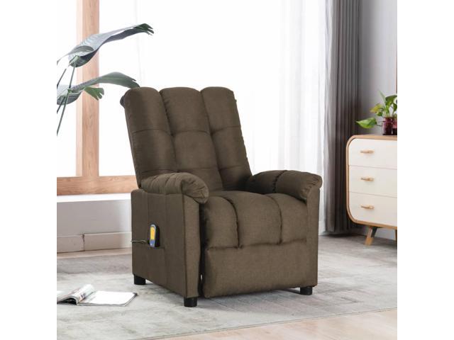 vidaXL Massage Stand-up Chair Anthracite Faux Leather Power Lift Recliner