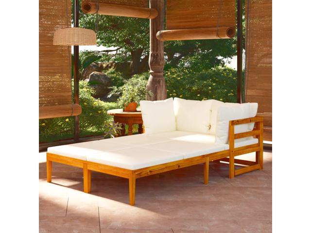 Photos - Garden Furniture VidaXL Patio Sun Lounger 2 pcs Outdoor Sectional Furniture Sunbed Acacia W 