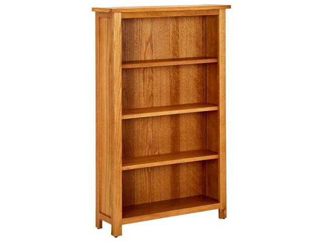 Photos - Display Cabinet / Bookcase VidaXL Solid Oak Wood 4-Tier Bookcase Display Cabinet Standing Shelf Furni 