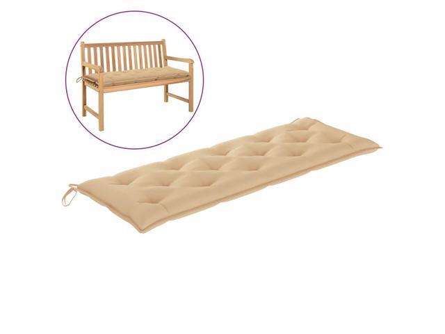 vidaXL Bench Cushion Outdoor Water Repellent Bench Cushion Beige Oxford Fabric