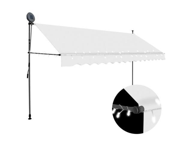 Photos - Inventory Storage & Arrangement VidaXL Retractable Awning Patio Awning with Hand Crank and LED Orange and 