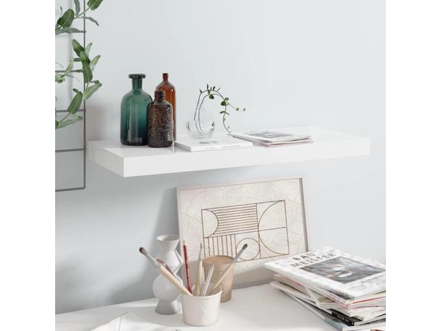 Photos - Display Cabinet / Bookcase VidaXL Floating Wall Shelf High Gloss White 23.6'x9.3' MDF Wall Ledge Hang 