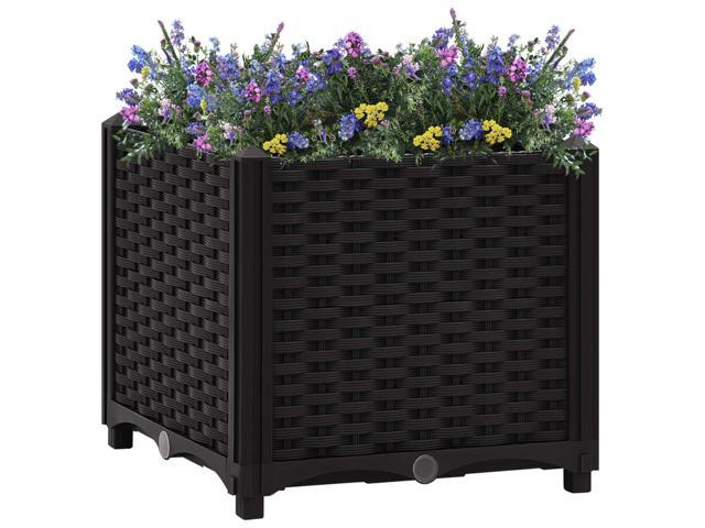 Photos - Flower Pot VidaXL Raised Bed 15.7' Polypropylene Outdoor Garden Planter Flower Box Po 