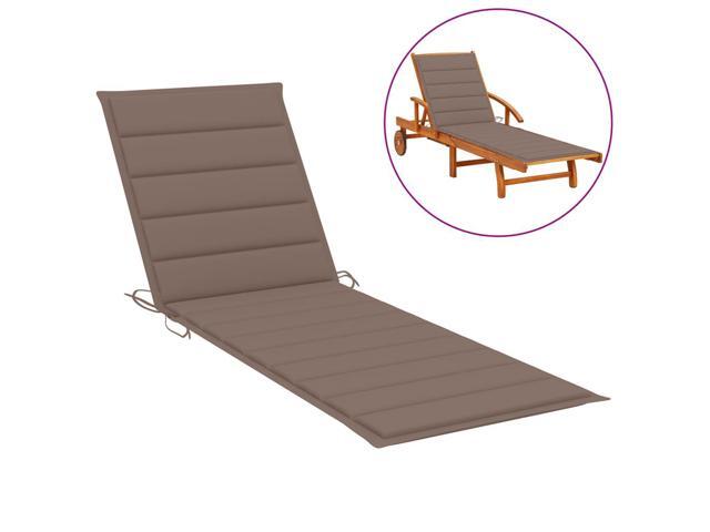 vidaXL Patio Cushion Outdoor Sun Lounger Chair Cushion Taupe Oxford Fabric