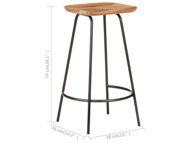 vidaXL Bar Stools Counter Height Stool Island Stool 4 Pcs Solid Acacia Wood