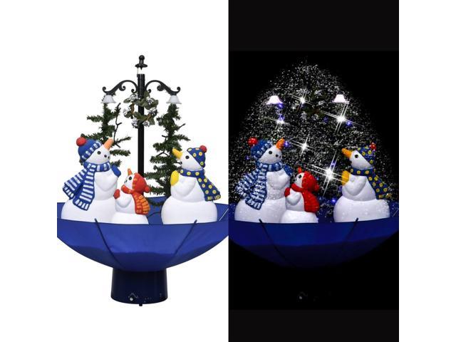 Photos - Other Jewellery VidaXL Snowing Christmas Tree Artificial Xmas Tree with Umbrella Base Blue 