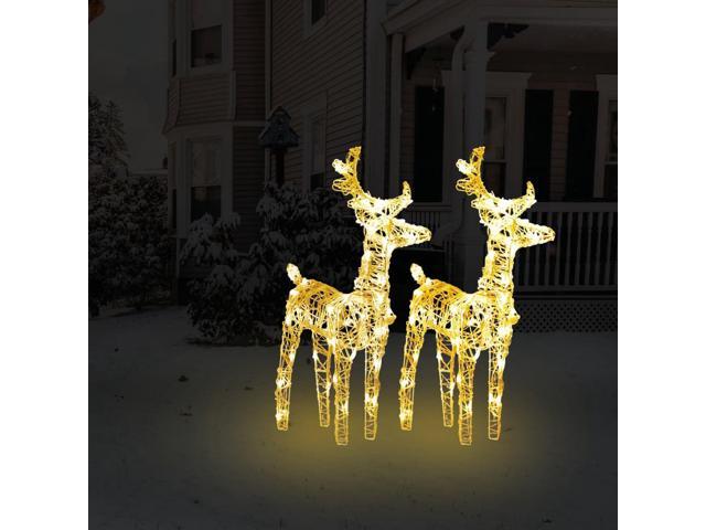 Photos - Other Jewellery VidaXL Christmas Reindeers 2 Pcs Christmas Lighting Display with 40 LEDs G 